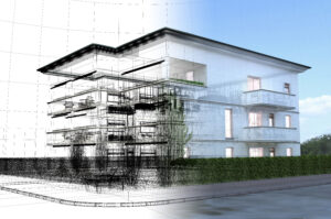 Skizze und Visualisierung beim Wohnungsbau